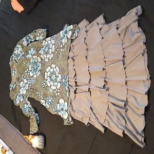 Set: Layered Skirt and Shirt size 10/12